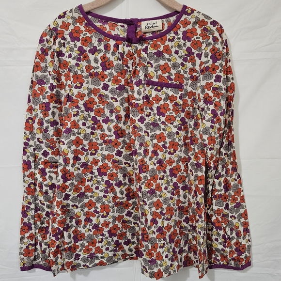 Mini Boden Other - Mini Boden Poppy Floral Long Sleeve Top Girl's Size 7-8 Y